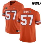 Women's Florida Gators #57 Coleman Crozier NCAA Jordan Brand Orange Authentic Stitched College Football Jersey GDG8062LB